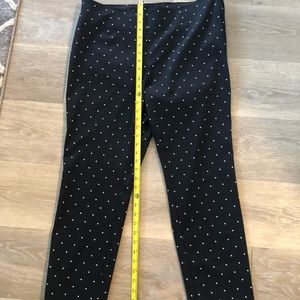 Black and a white Polka Dot Ankle Pants